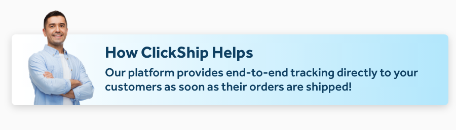 Our platform provides end-to-end tracking directly to your customers as soon as their orders are shipped!