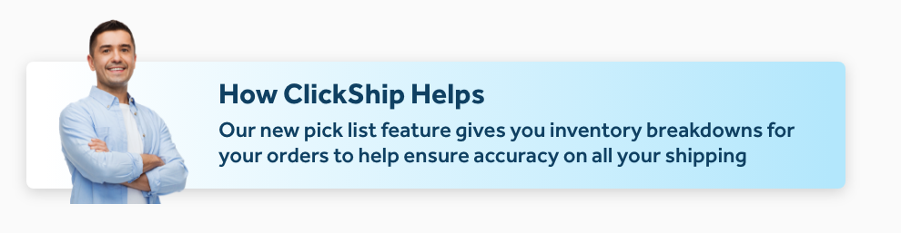 Our new pick list feature gives you inventory breakdowns for your orders to help ensure accuracy on all your shipping