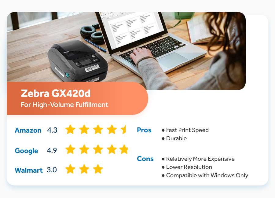 Zebra-GX420d Printer - ClickShip