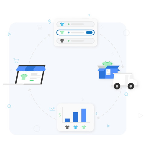 Step cycle of an order fulfilment using ClickShip