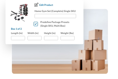 OneSKU multi box shipping solution for WooCommerce Stores