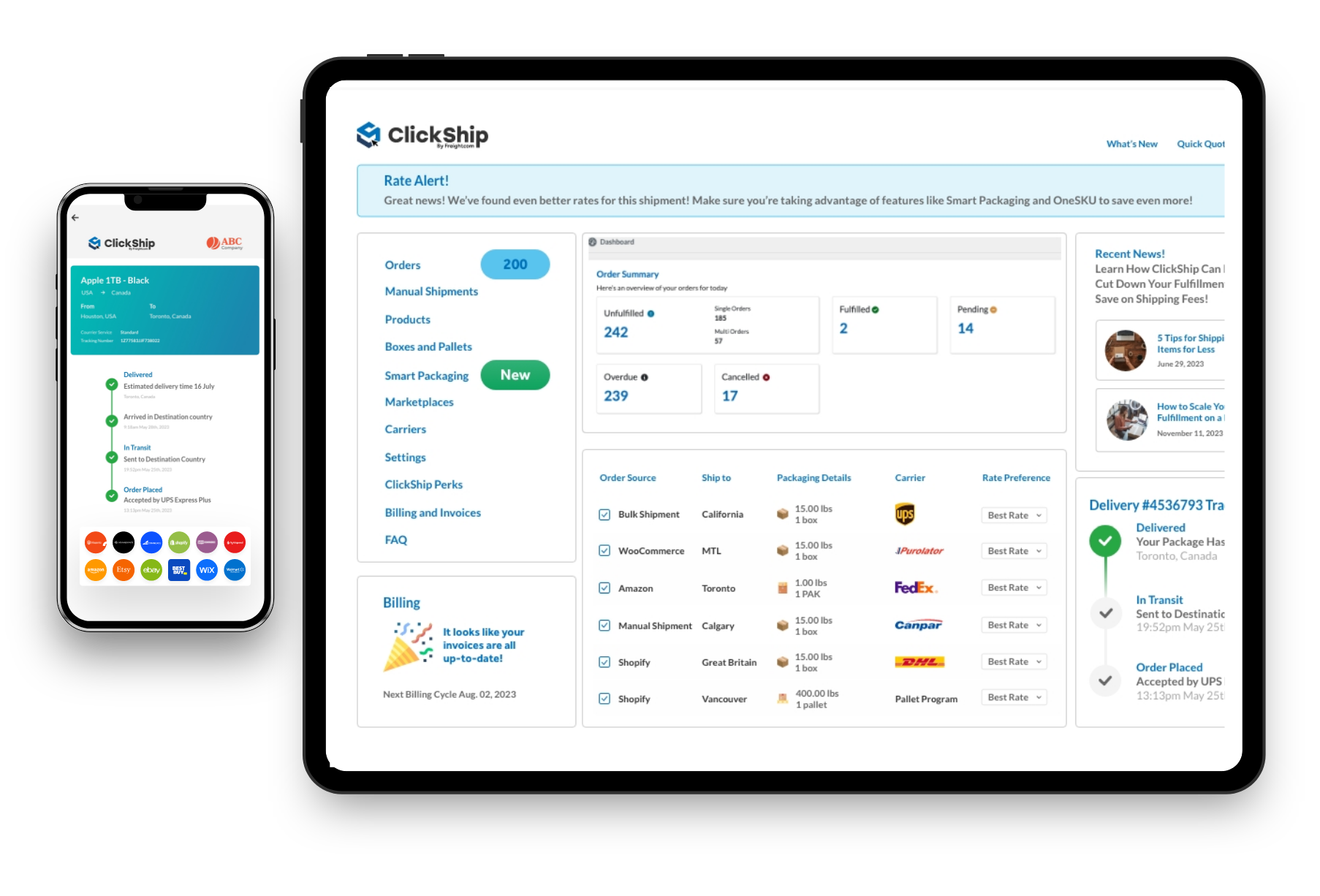 EN clickship-easy-to-use Mobile - Tablet Update