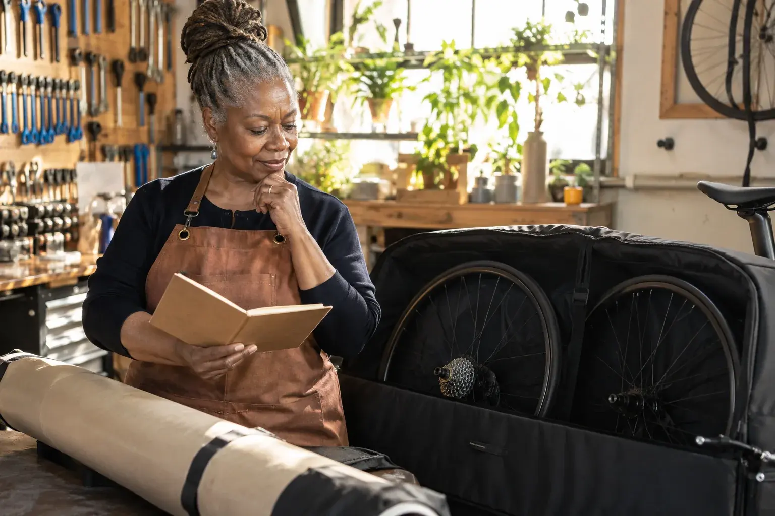 A bicycle merchant reviews shipping arrangements for differently sized items.