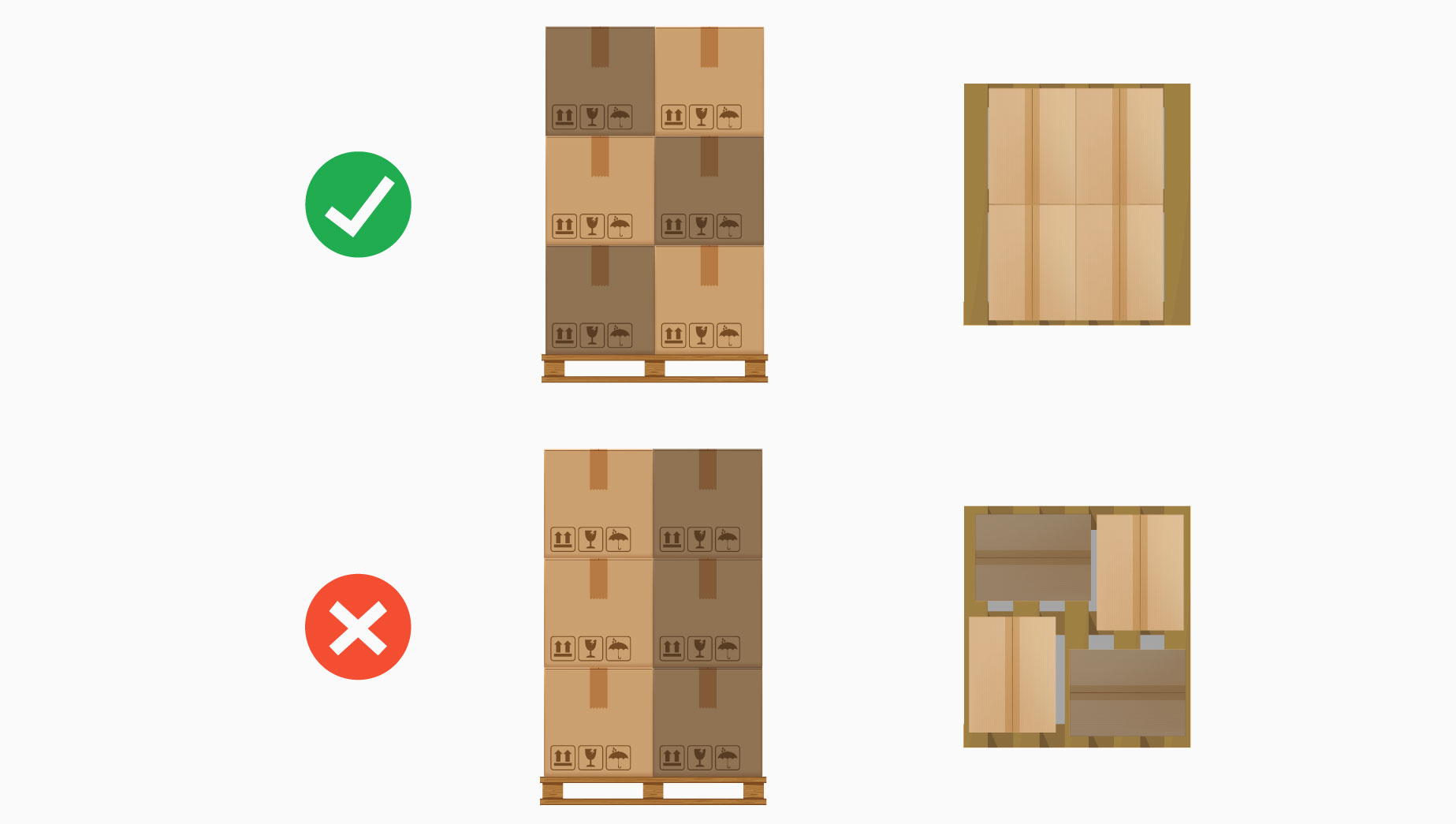 The dos and don'ts of stacking boxes
