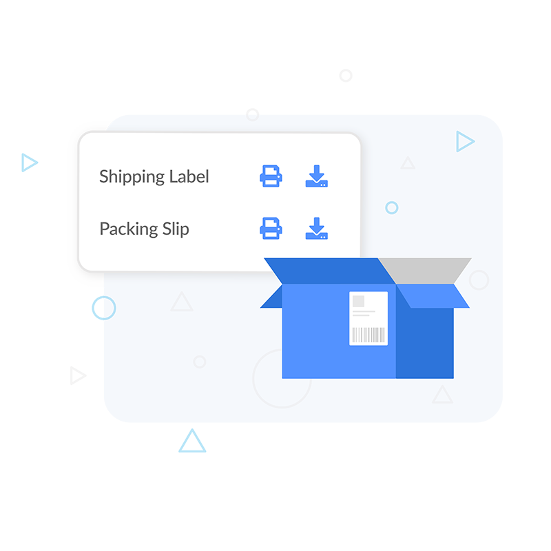 Printing and downloading labels