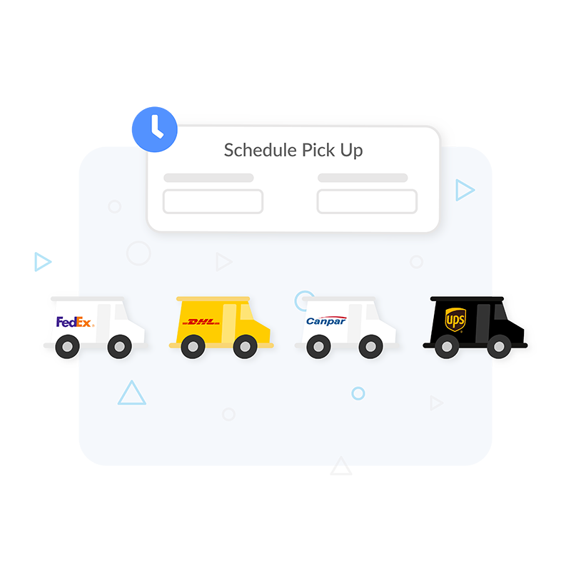 Carrier trucks scheduled for pickup