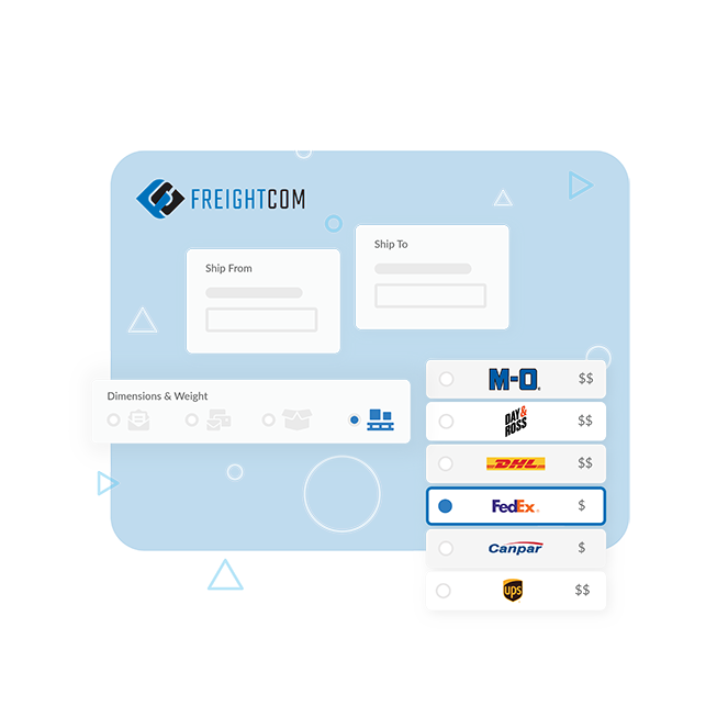 Freightcom's Interface